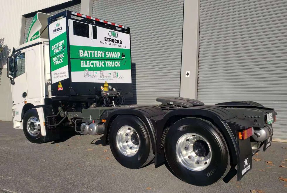 Battery swap E700 now in New Zealand Etrucks®