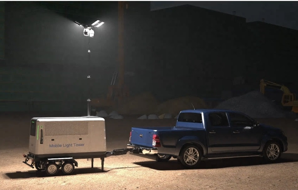 10. Etrucks 180kWh180kW charging trailers with light tower